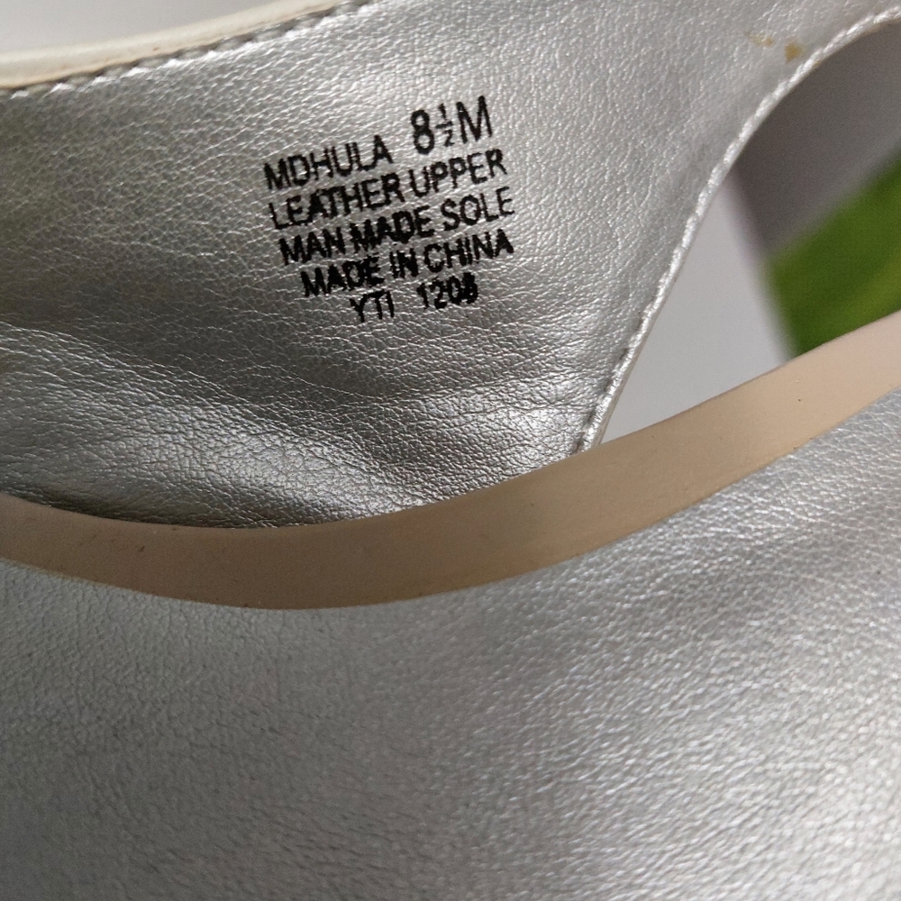 Womens Tan Leather Sling Back Open Toe Heel Sandals Size 8.5 Madison - Picture 2 of 3